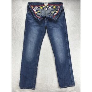 Carbon 2 Cobalt Jeans Mens Size 36 Blue Denim Straight Button fly Whisker Wash